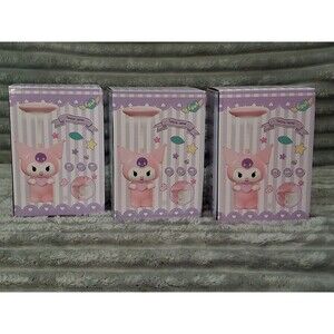 Set of 3 Small Kuromi Table Lamps 2 Black/ 1 Pink New